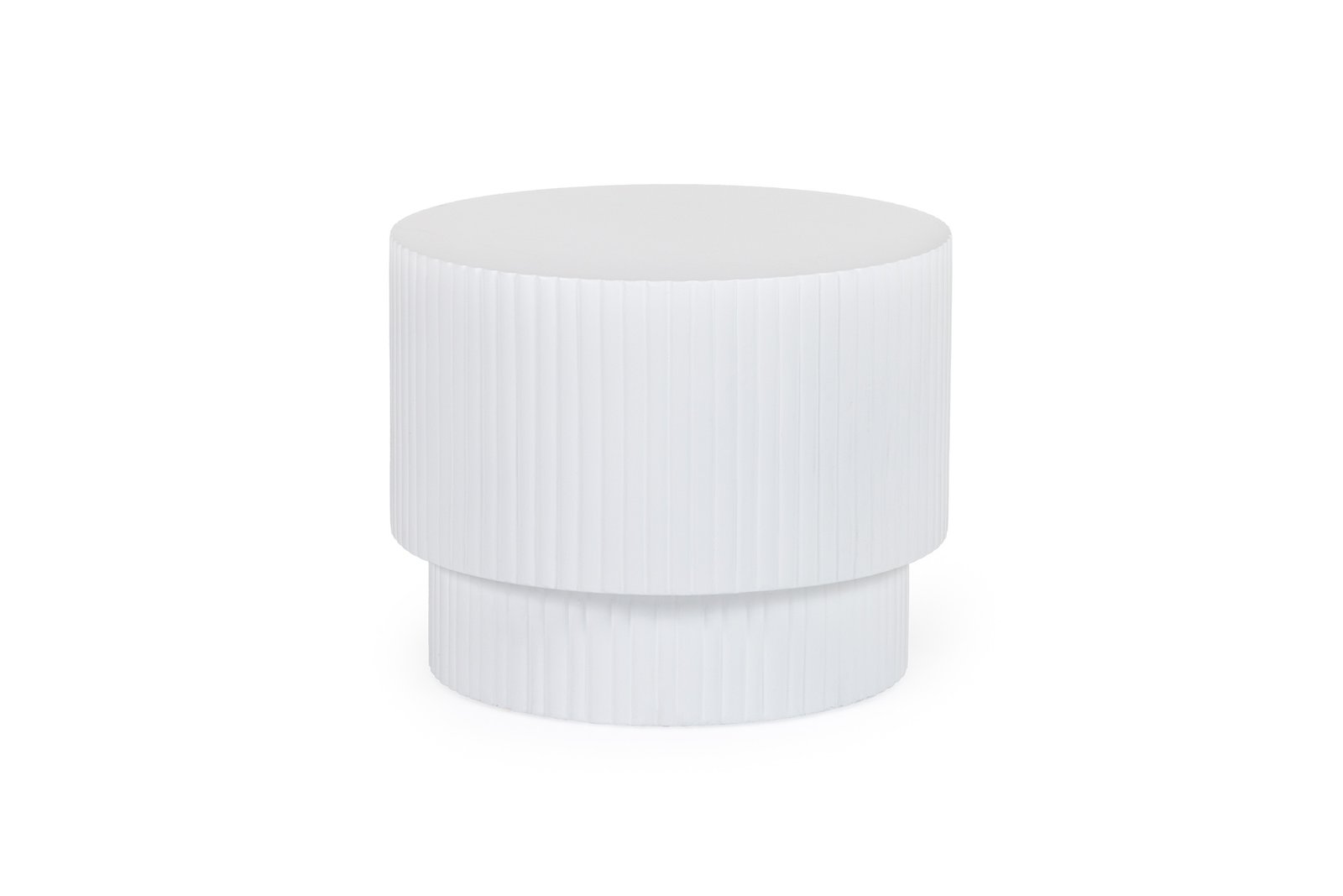 Modrest Gruver - Modern White Concrete End Table - Image 2