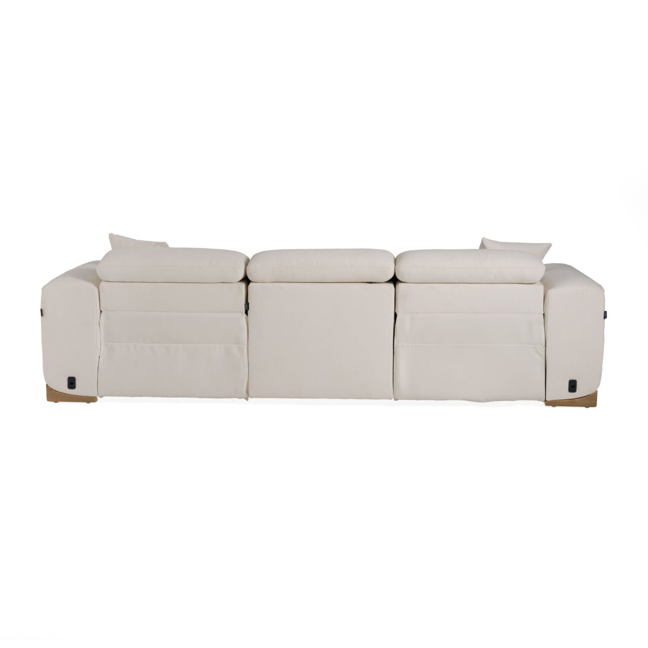 Divani Casa Hagerty - Modern Off-White Fabric Sofa With 2 Power Recliners - Image 5