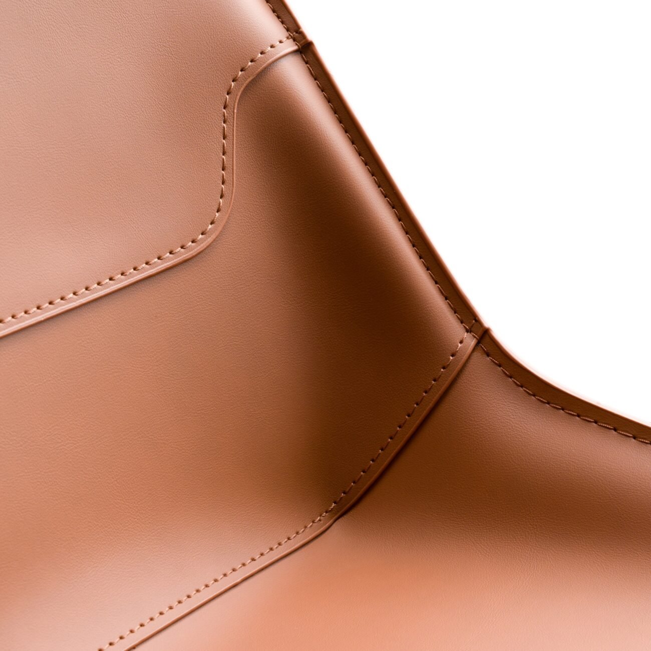 Modrest Halo - Modern Cognac Saddle Leather Counter Stool - Image 5