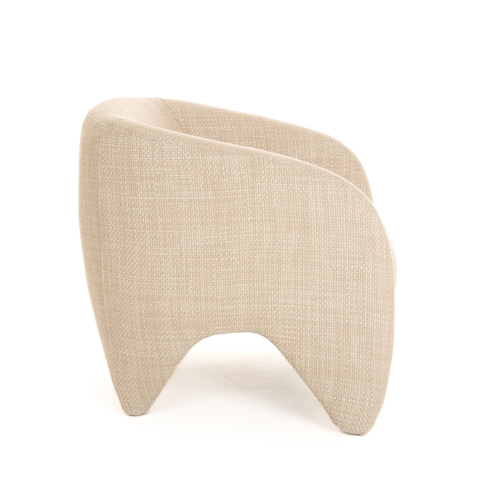 Modrest Halton - Modern Beige Fabric Accent Chair - Image 2