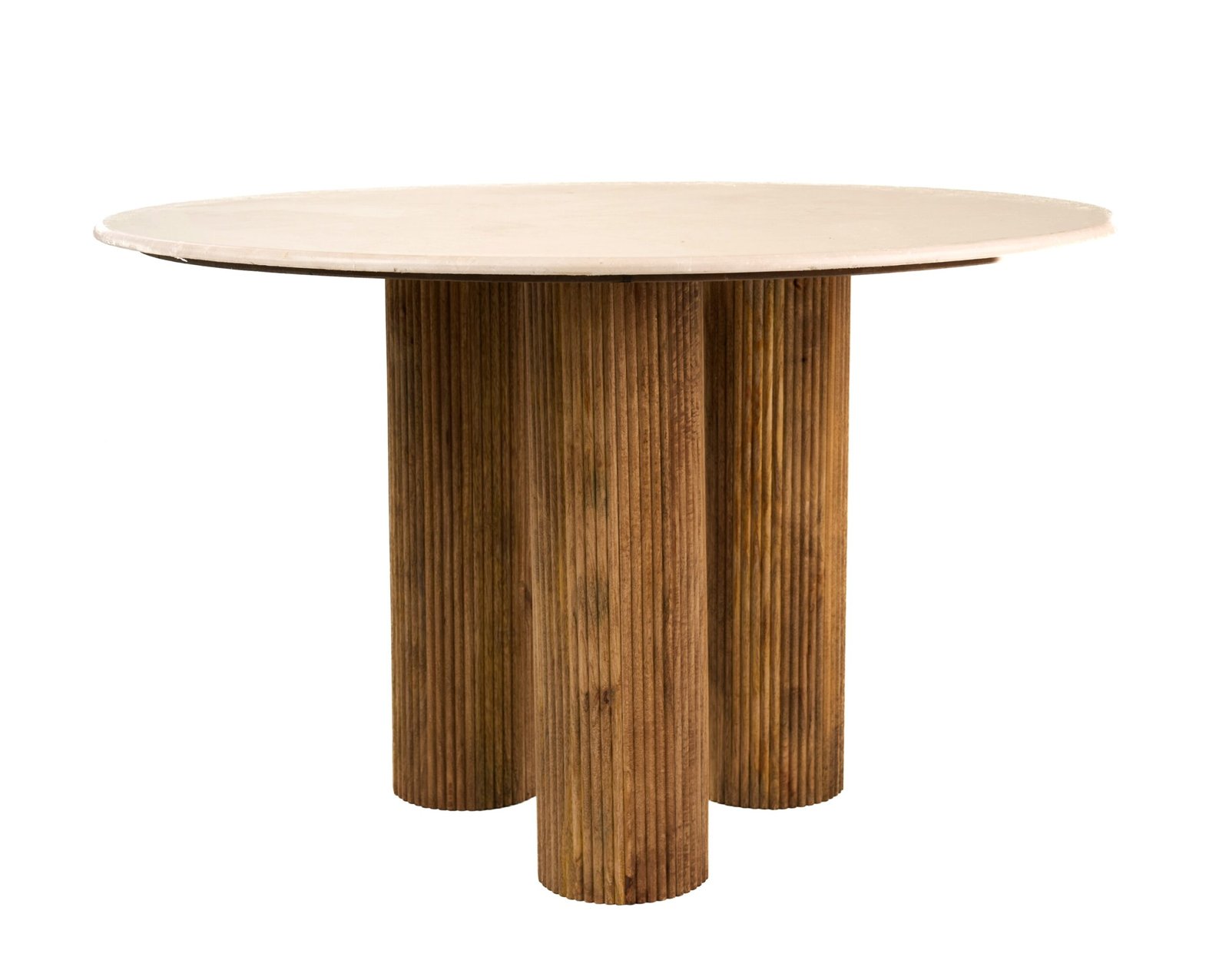 Modrest Hayden - Modern Marble + Wood Round Dining Table - Image 2