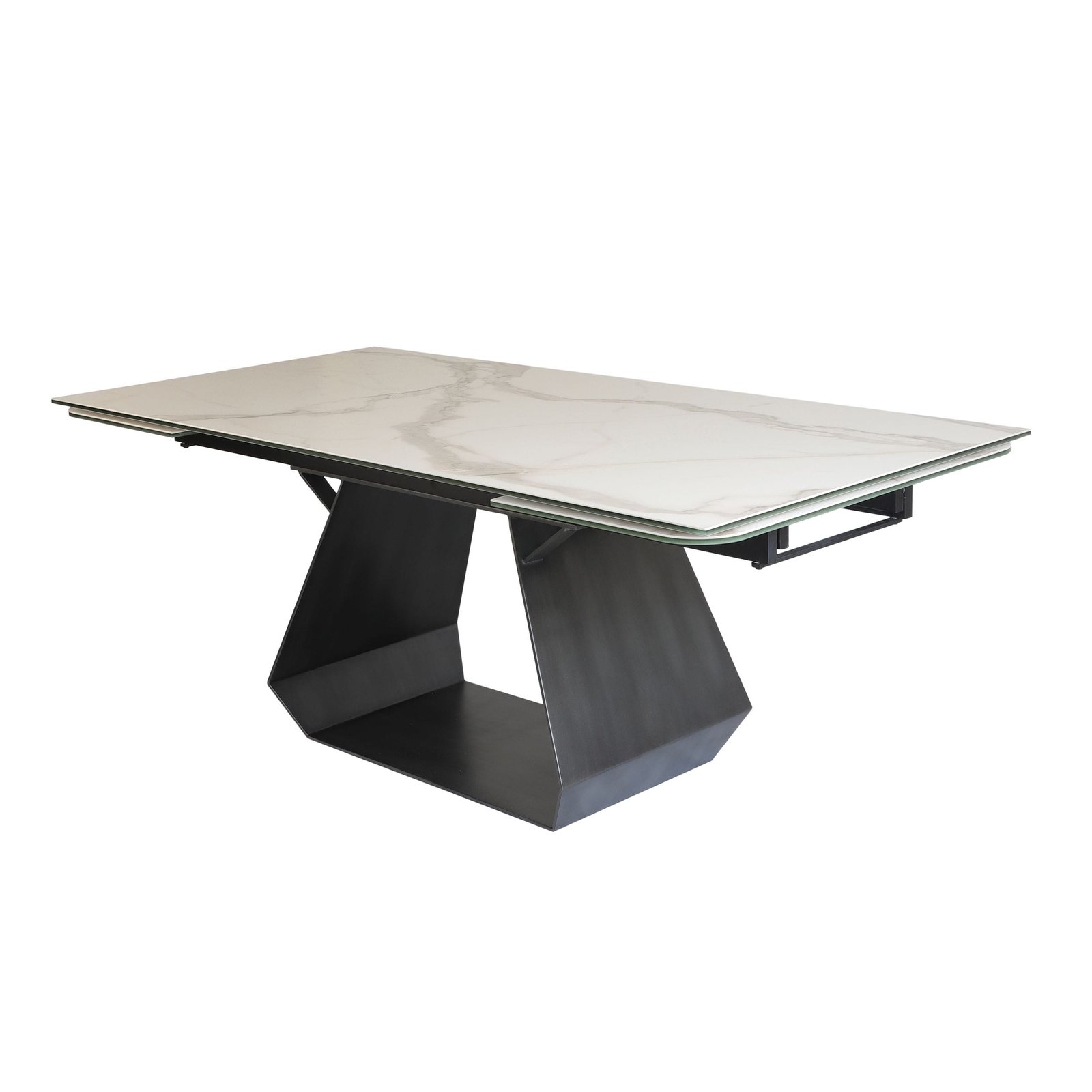 Modrest Howell - Modern White Ceramic Extendable Dining Table