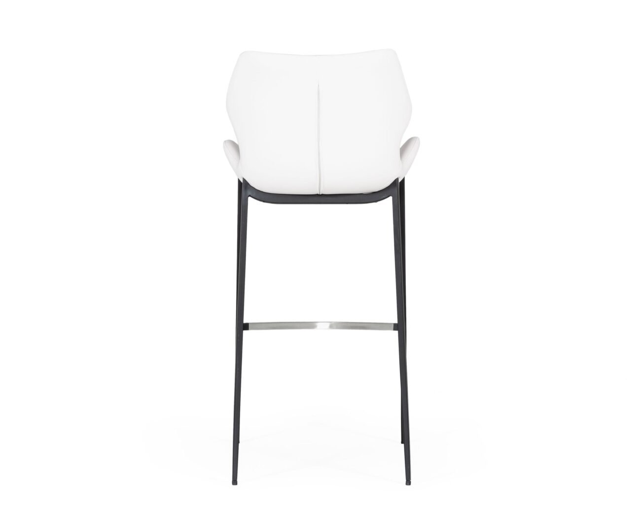 Modrest Ithaca - Modern White Leatherette Bar Stool (Set of 2) - Image 4