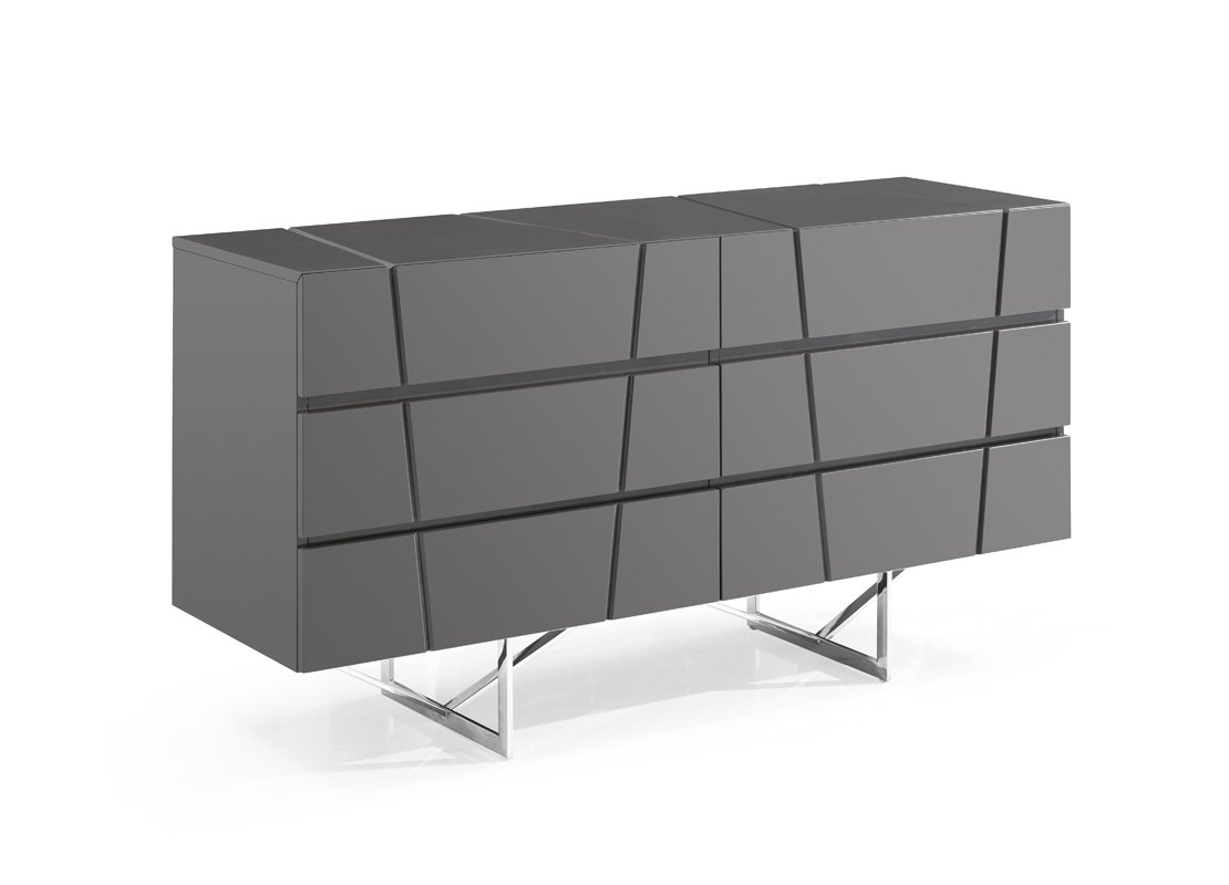 Modrest Chrysler Modern Grey Bedroom Set - Image 3