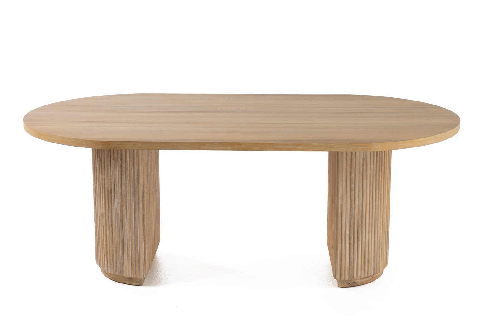 Modrest Jacobson - Modern Natural Acacia Oval Dining Table - Image 2