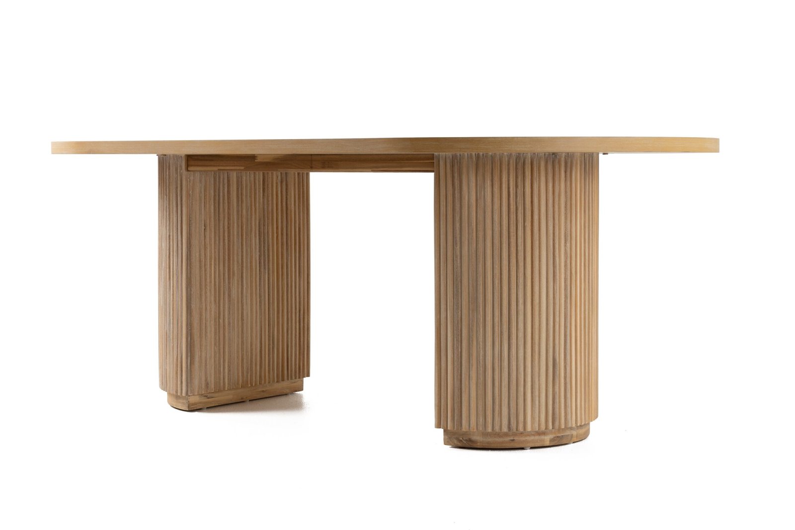 Modrest Jacobson - Modern Natural Acacia Oval Dining Table - Image 4