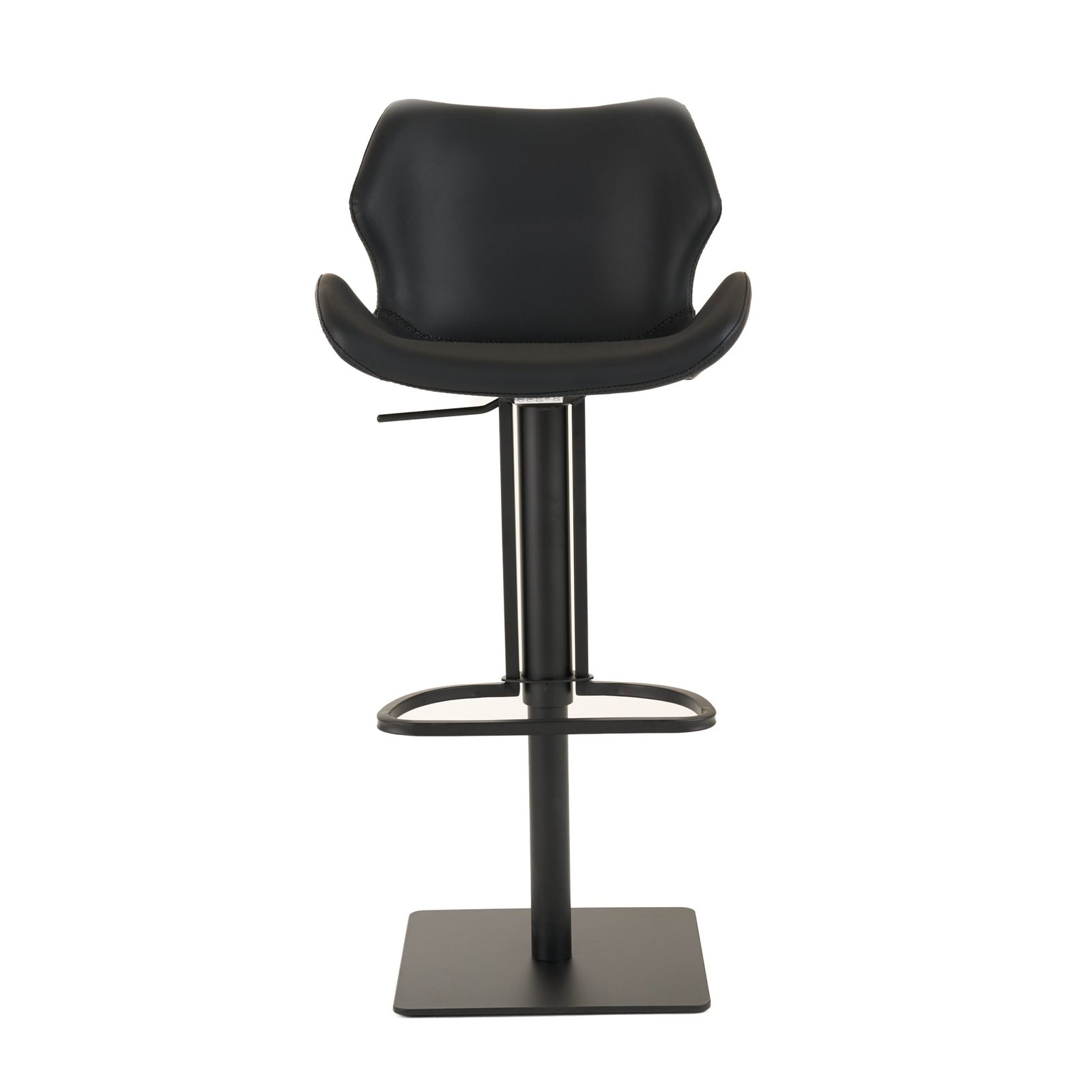 Modrest Jaffee - Industrial Black Eco-Leather Bar Stool - Image 2