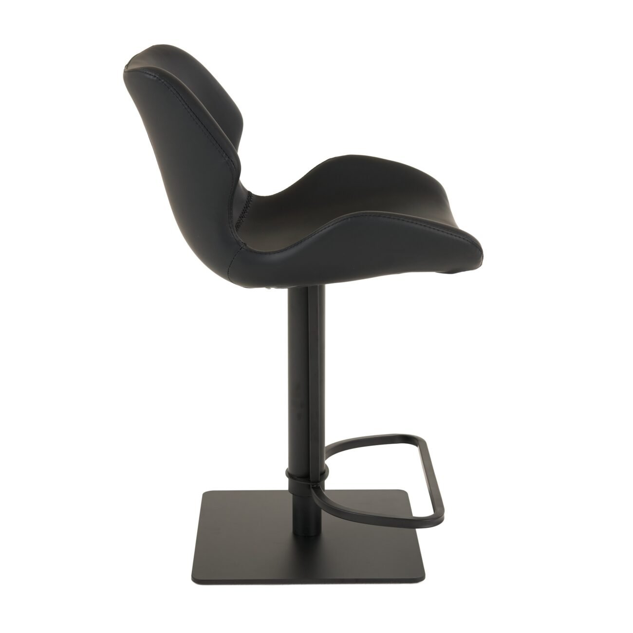 Modrest Jaffee - Industrial Black Eco-Leather Bar Stool - Image 3