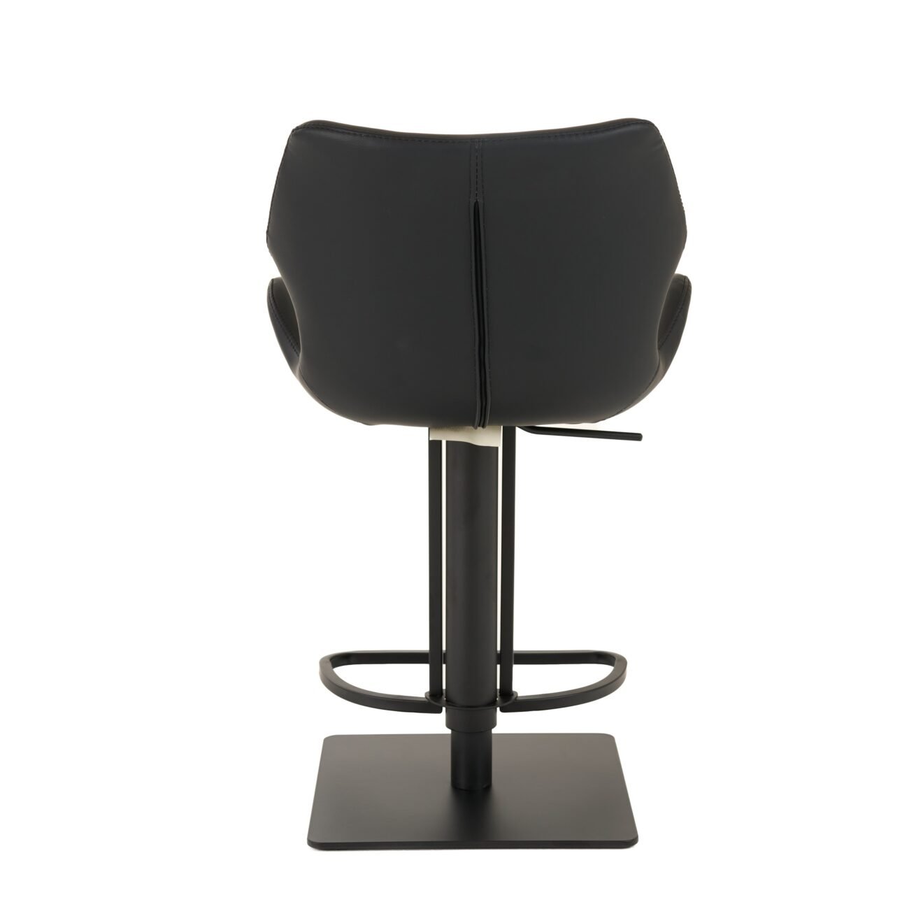 Modrest Jaffee - Industrial Black Eco-Leather Bar Stool - Image 4