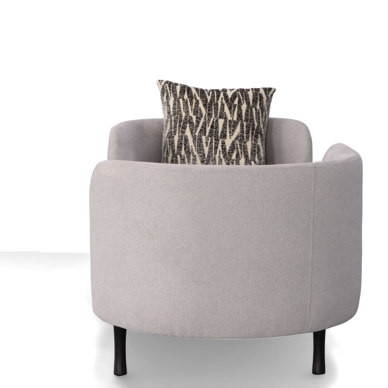 Divani Casa Jamie - Glam Light Grey Fabric Two Seater Chaise - Image 4