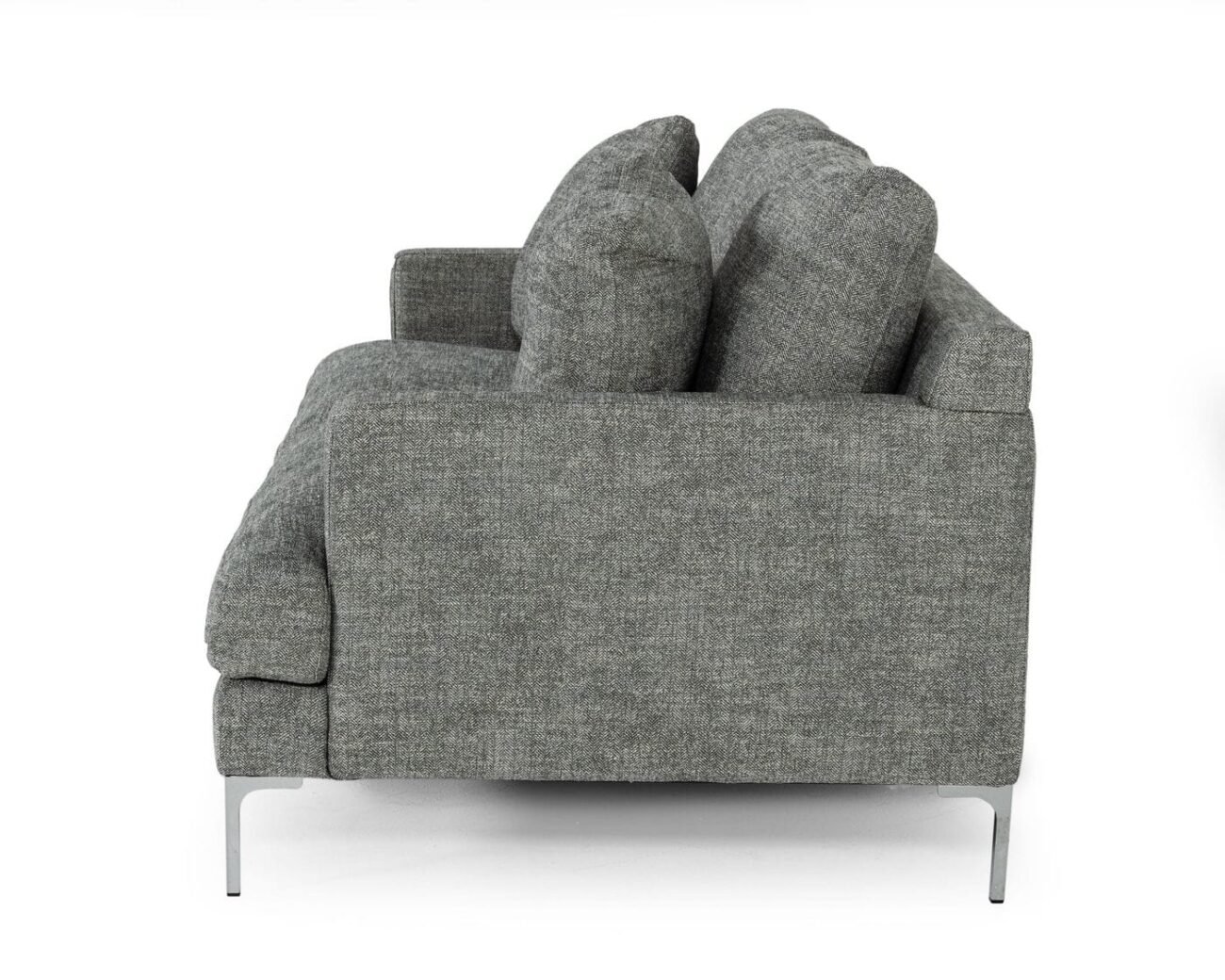 Divani Casa Janina - Modern Dark Grey Fabric Sofa - Image 2