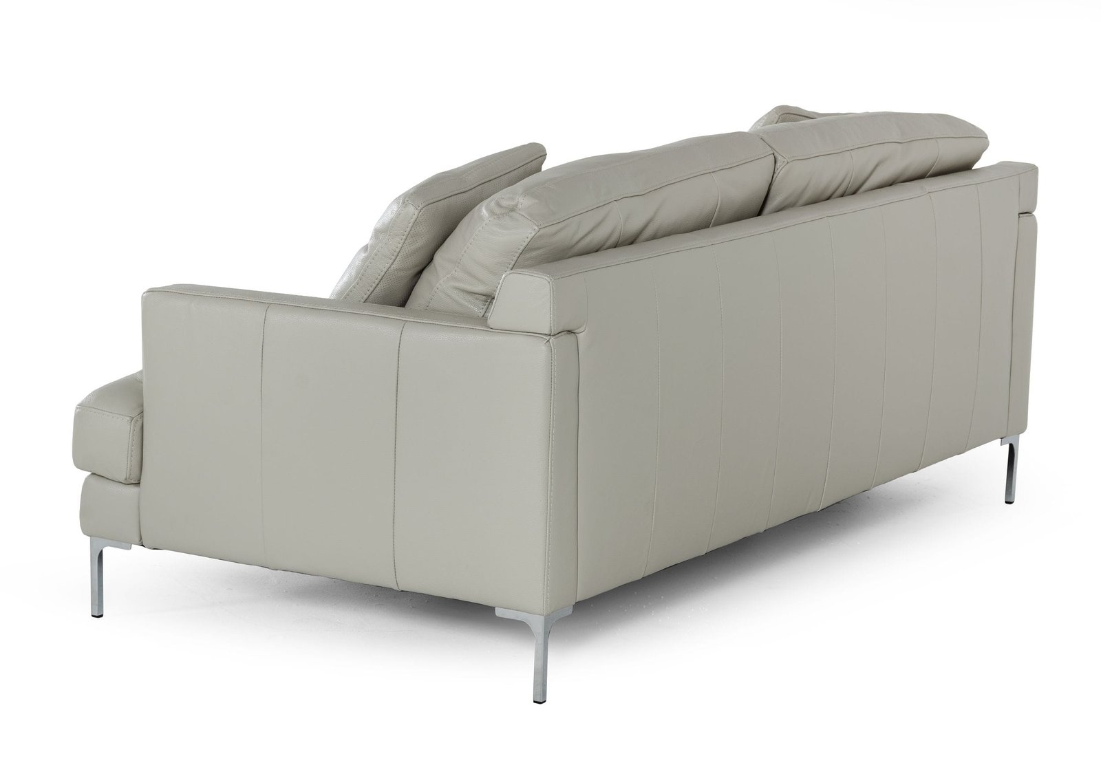 Divani Casa Janina - Modern Light Grey Leather Sofa - Image 3