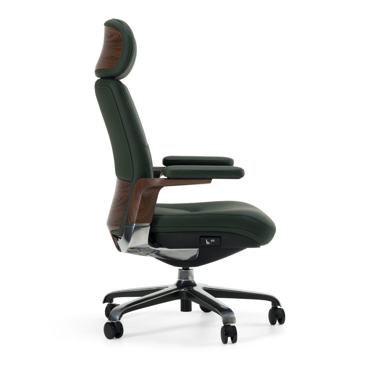 Modrest Johnson - Modern Green Leather Executive Office Chair - Image 2