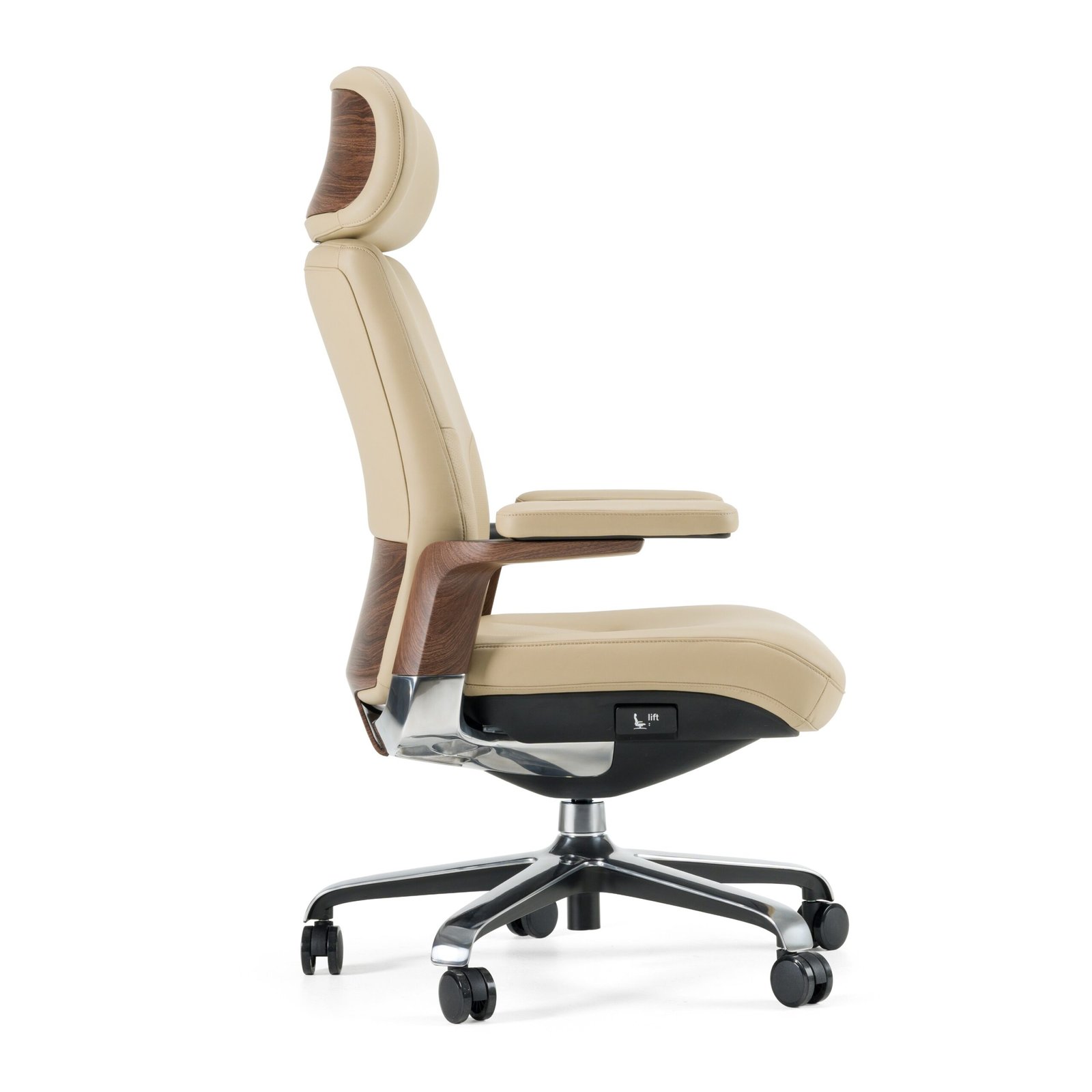 Modrest Johnson - Modern Beige Leather Executive Office Chair - Image 2