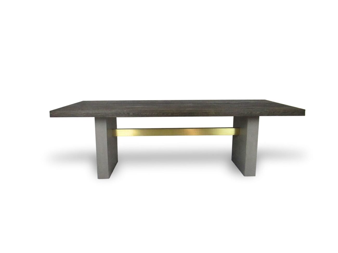Modrest June - Modern Dark Grey & Walnut Dining Table - Image 2