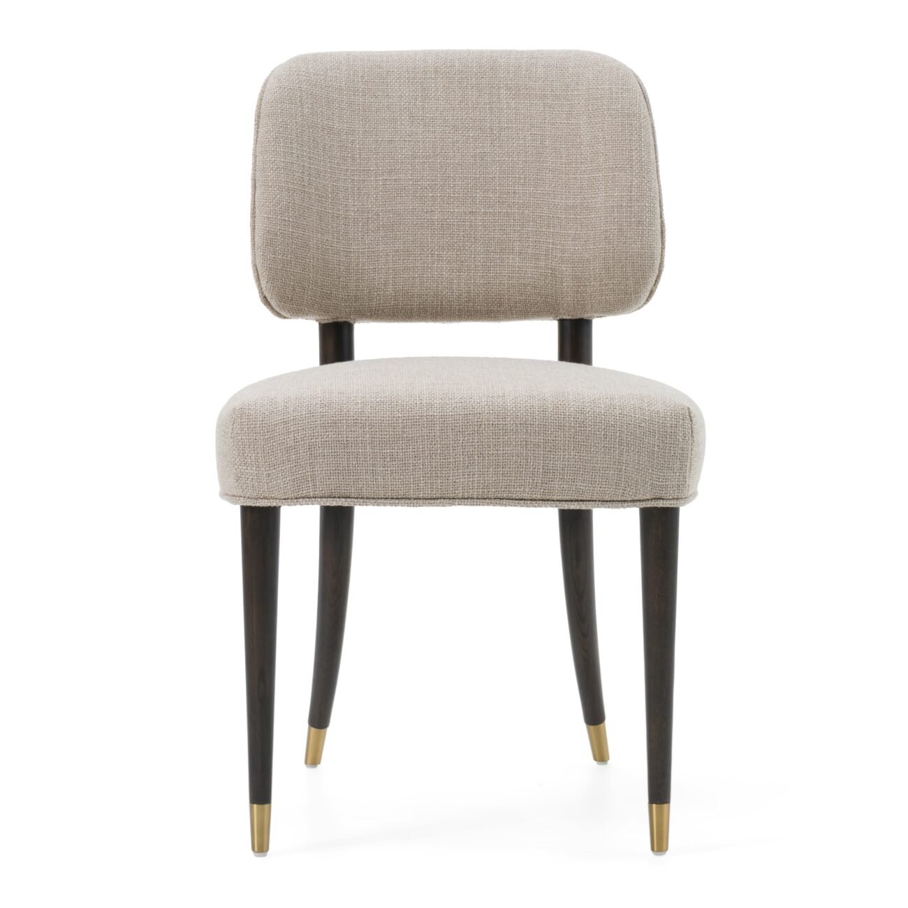 Modrest Kathy - Modern Beige Fabric + Oak Dining Side Chair (Set of 2) - Image 2