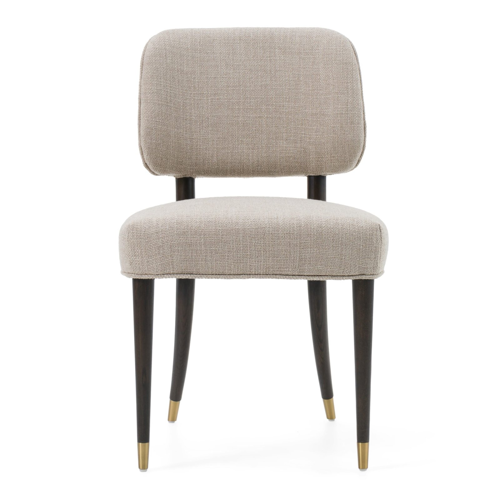 Modrest Kathy - Modern Beige Fabric + Oak Dining Side Chair (Set of 2) - Image 2