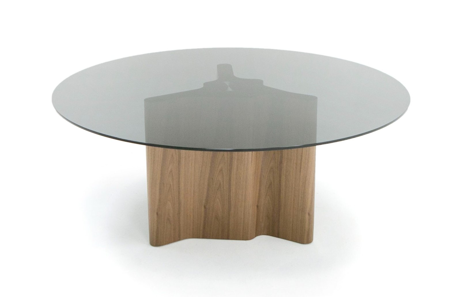 Modrest Kaye - Modern Walnut + Glass 71" Round Dining Table - Image 2