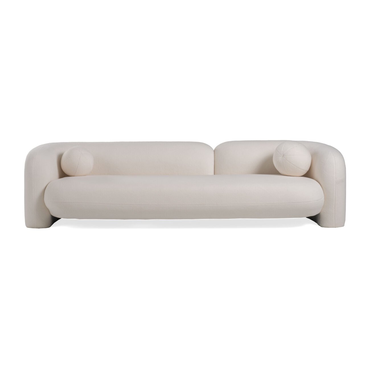 Modrest - Khan Modern 4-Seater Off White Fabric Sofa - Image 2