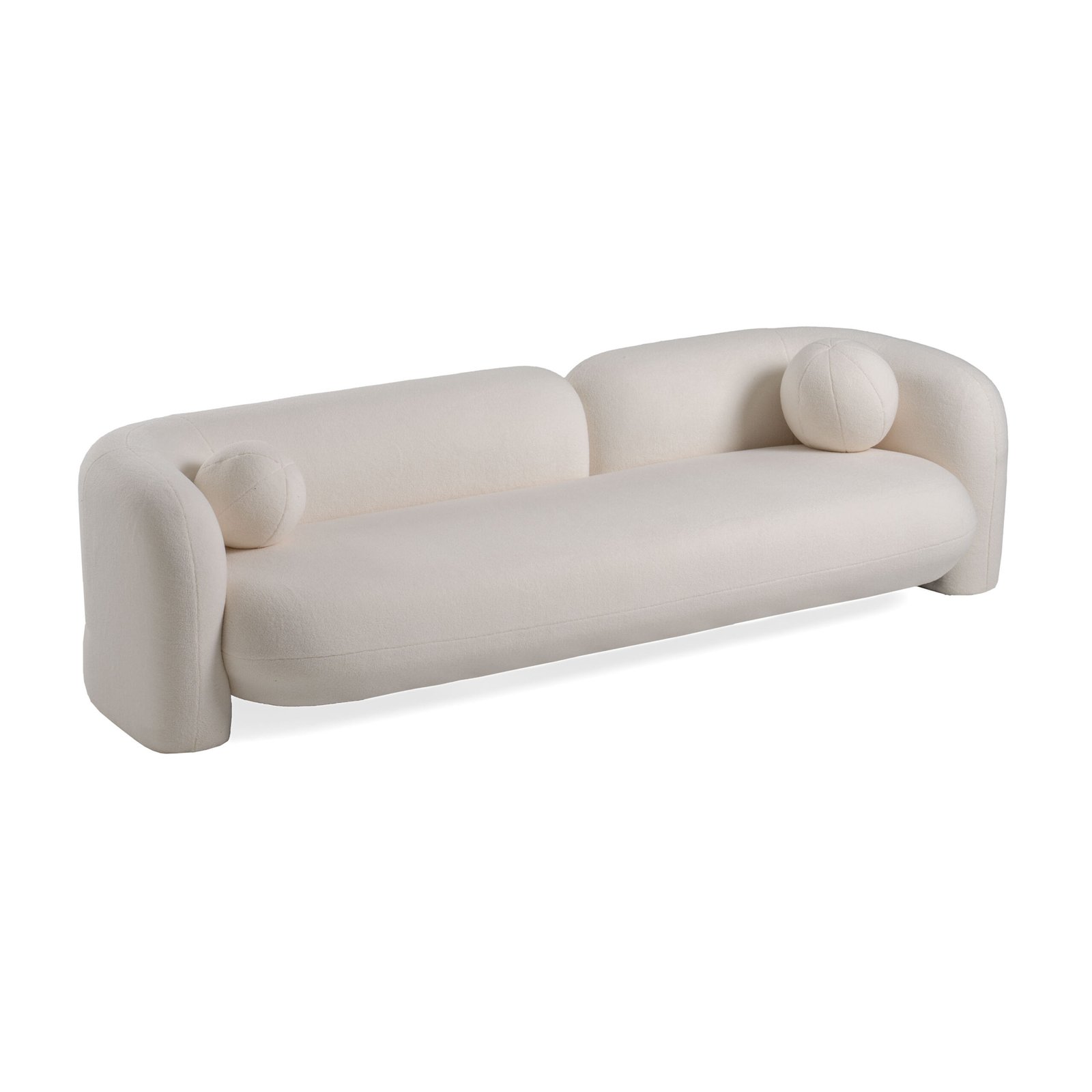 Modrest - Khan Modern 4-Seater Off White Fabric Sofa - Image 4