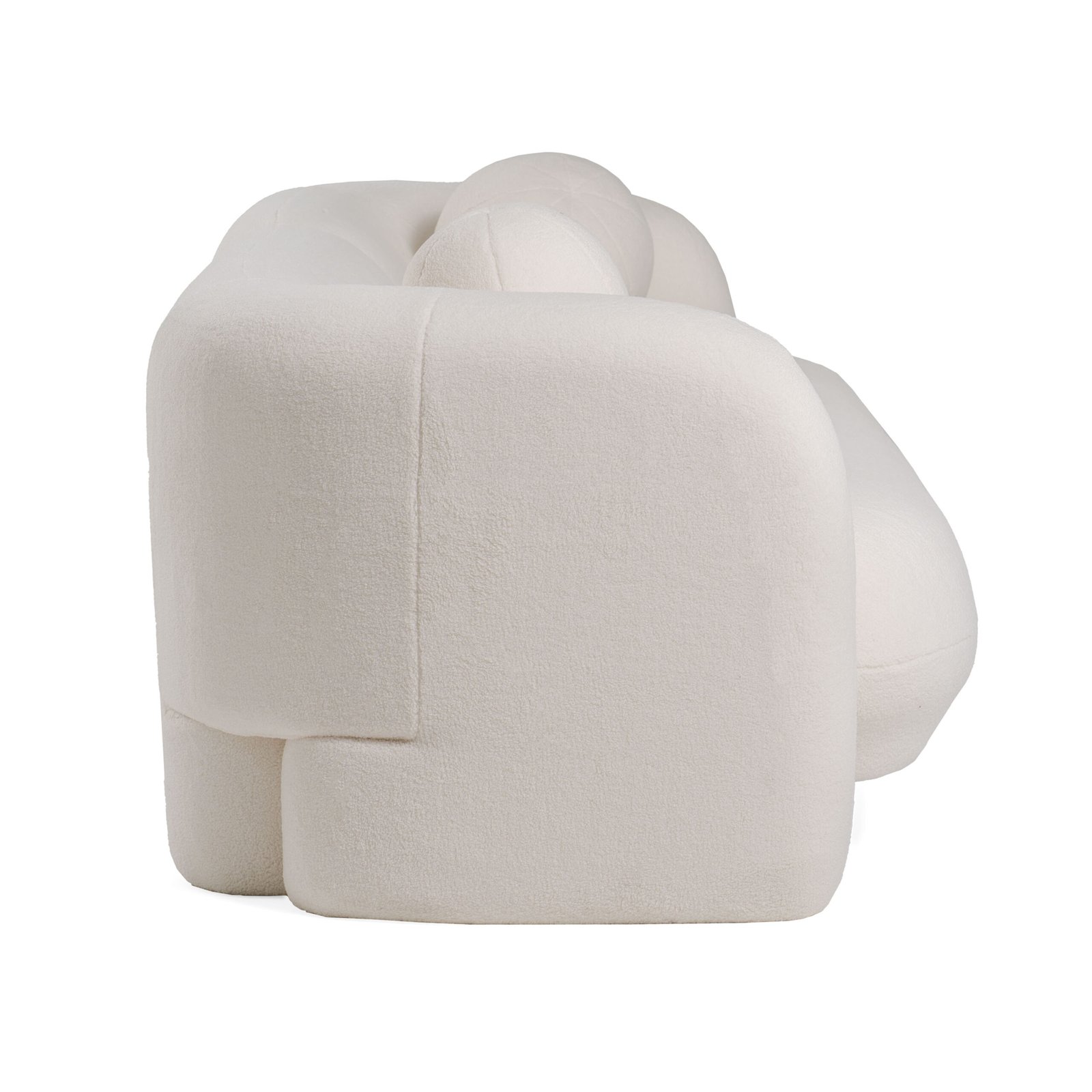 Modrest - Khan Modern 4-Seater Off White Fabric Sofa - Image 5