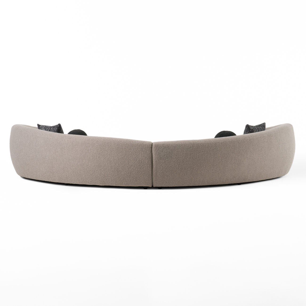 Modrest - Kilmer Modern Grey Curved Fabric Sectional Sofa - Image 5