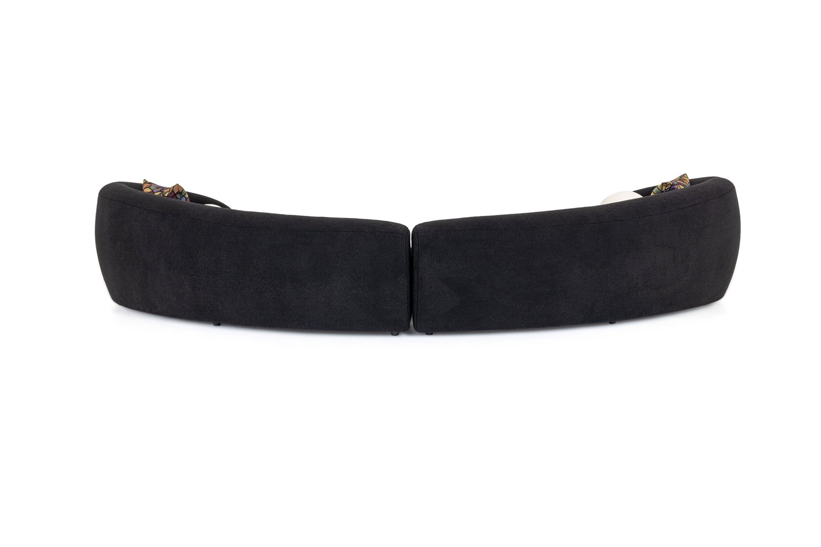 Modrest - Kilmer Modern Black Curved Fabric Sectional Sofa - Image 5