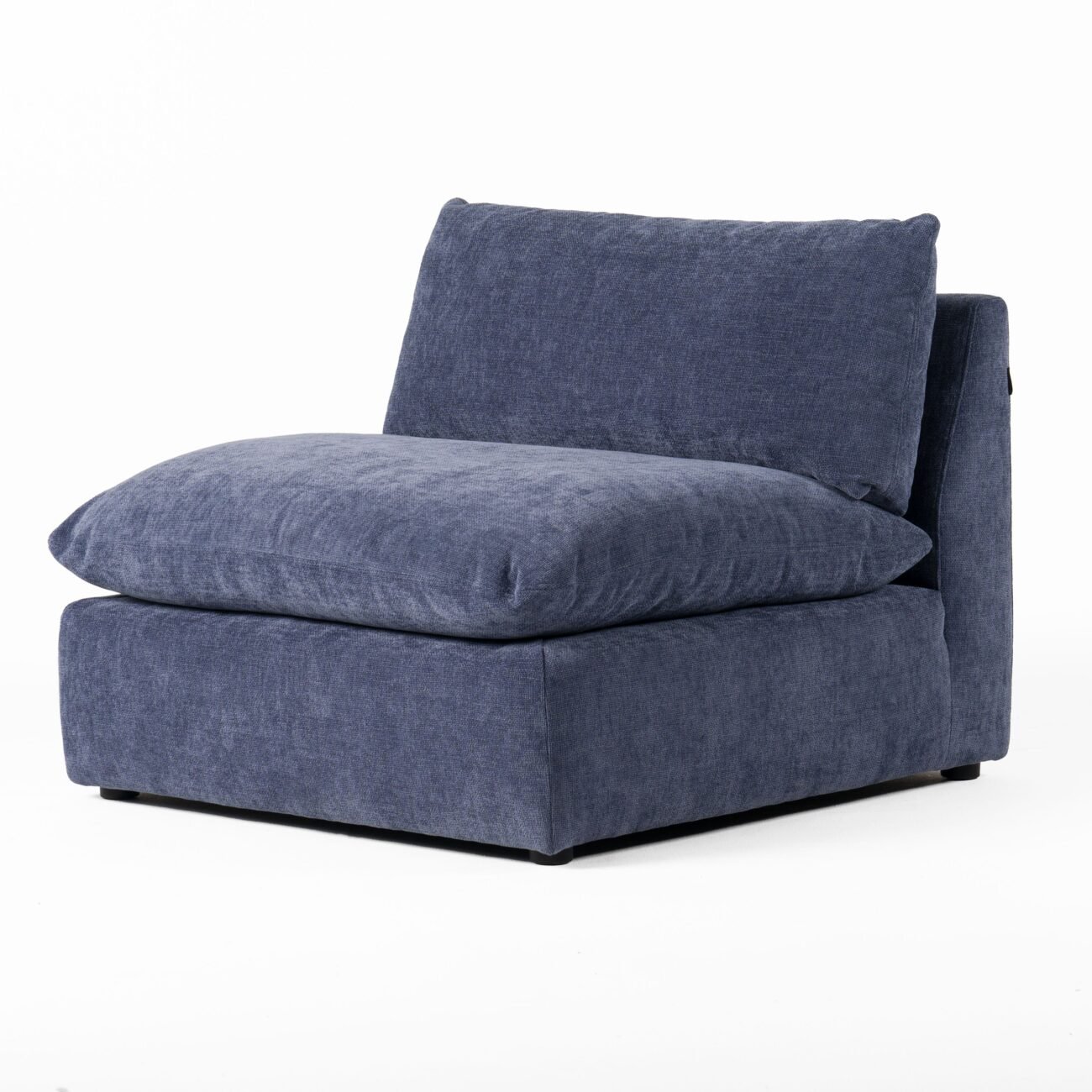 Divani Casa Kinsey - Modern Blue Fabric Modular Armless Seat - Image 2