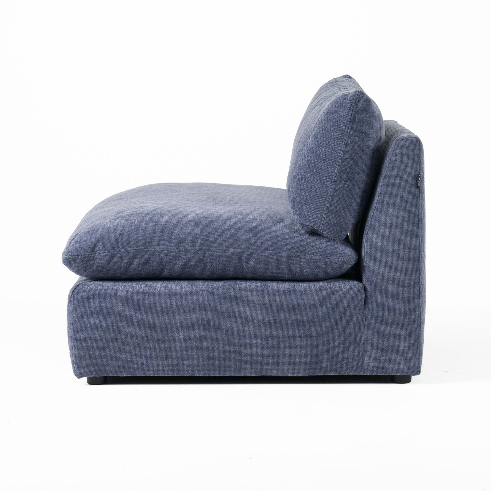Divani Casa Kinsey - Modern Blue Fabric Modular Armless Seat - Image 3