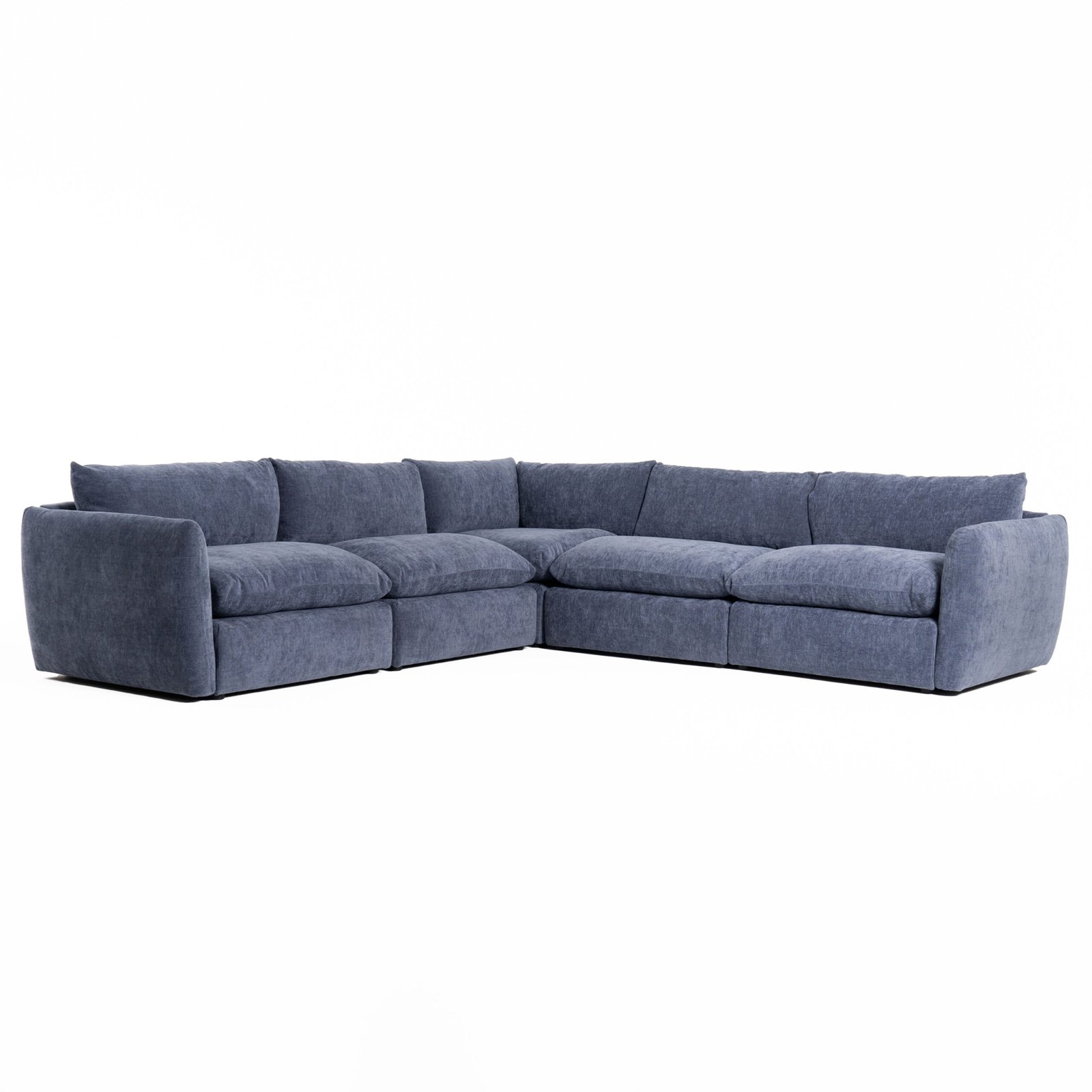 Divani Casa Kinsey - Modern Blue Fabric Modular Sectional Sofa - Image 2