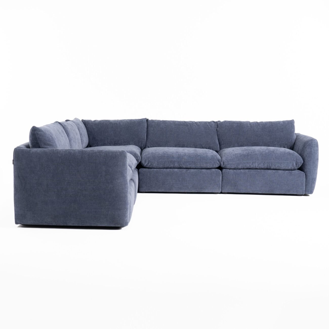 Divani Casa Kinsey - Modern Blue Fabric Modular Sectional Sofa - Image 3