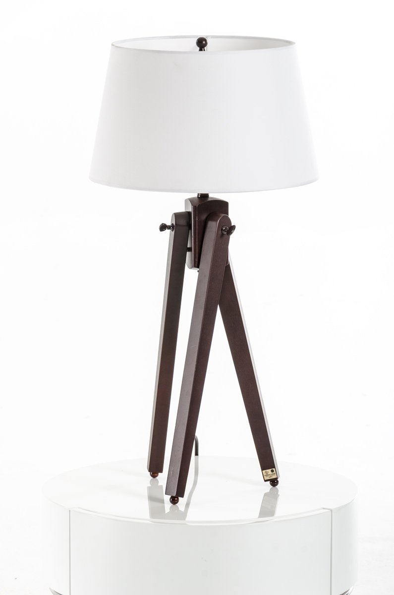 Modrest Della White and Wood Table Lamp