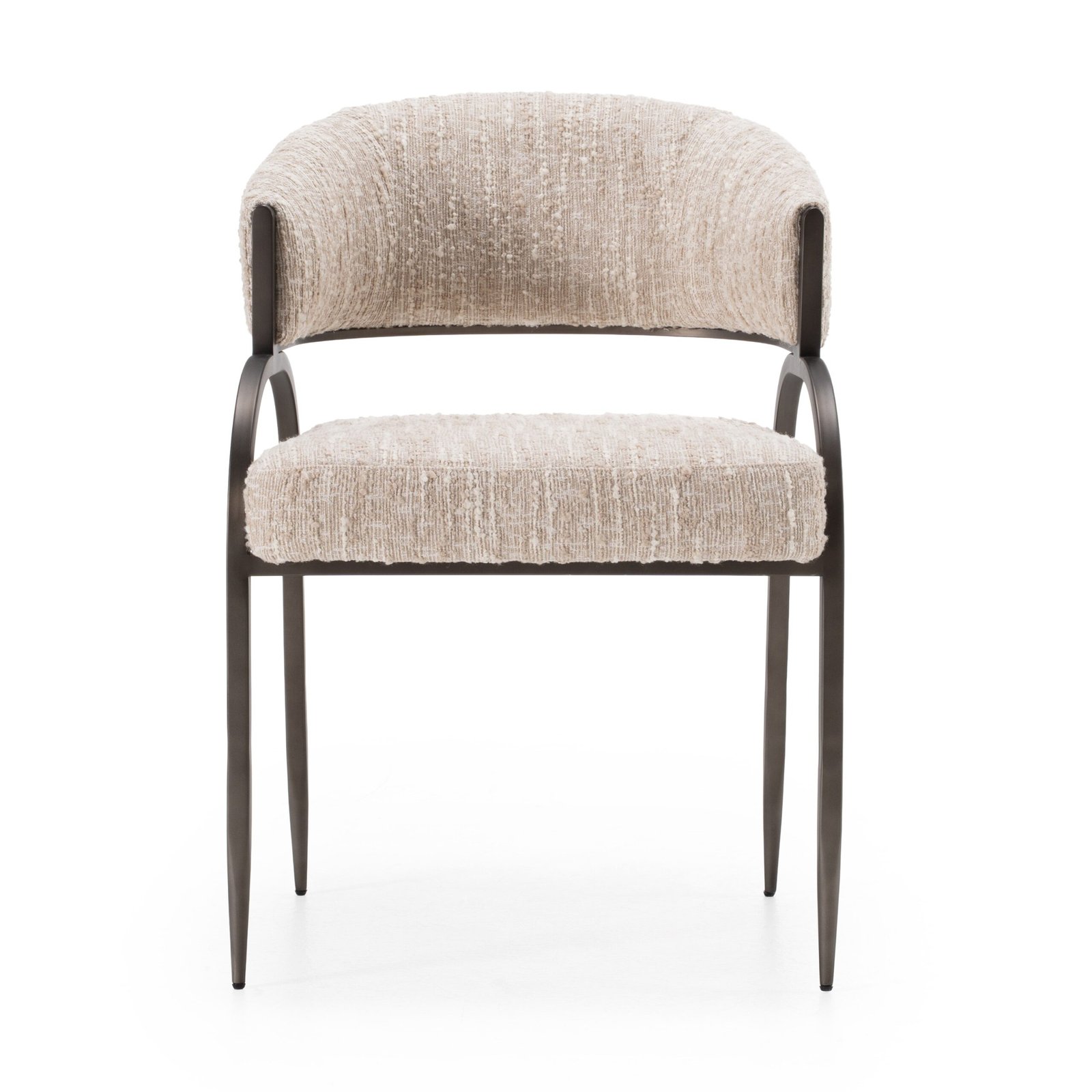 Modrest Kobe - Modern Beige Fabric Dining Chair - Image 5