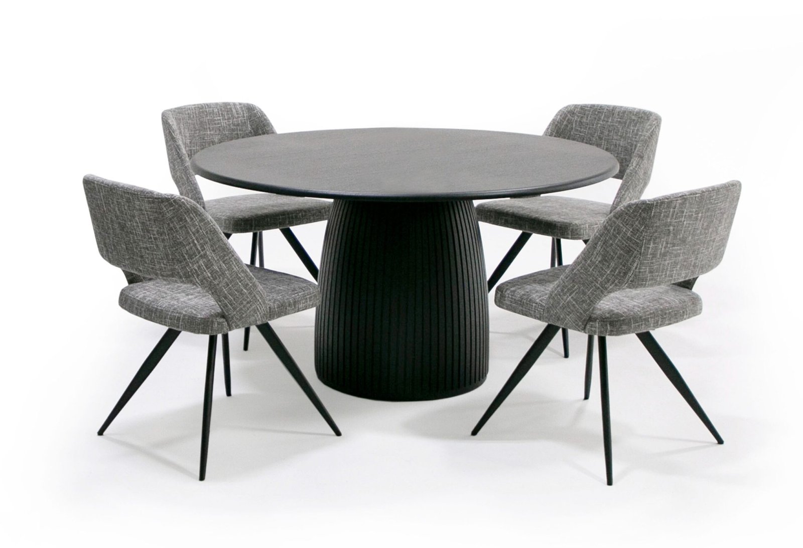 Modrest - Lander Modern Mid Century Black Oak Round Dining Table