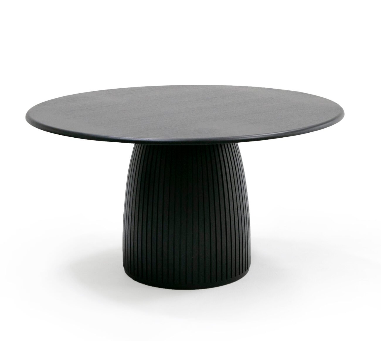 Modrest -  Lander Modern Mid Century Black Oak Round Dining Table - Image 3