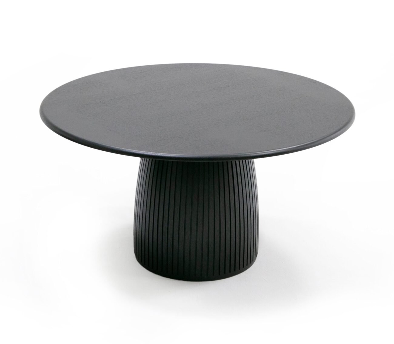 Modrest -  Lander Modern Mid Century Black Oak Round Dining Table - Image 4