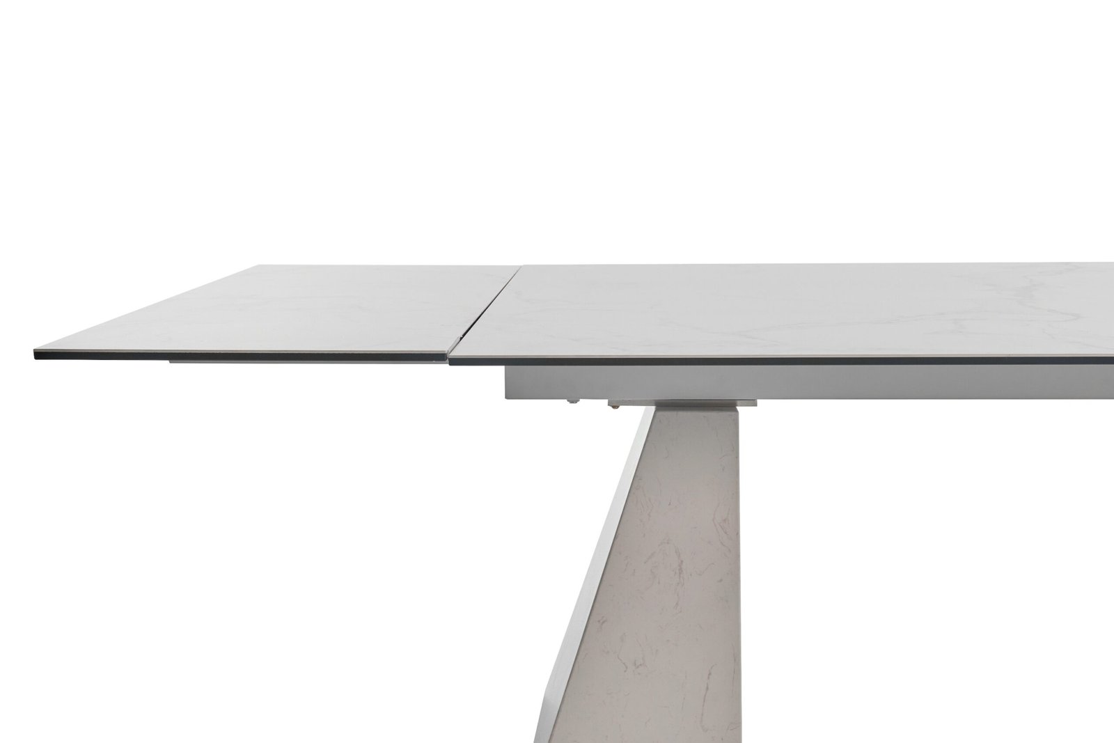 Modrest Latrobe - Modern White Ceramic Quartz 118" Extendable Dining Table - Image 4