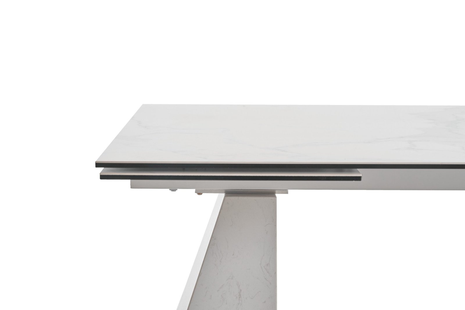 Modrest Latrobe - Modern White Ceramic Quartz 118" Extendable Dining Table - Image 5