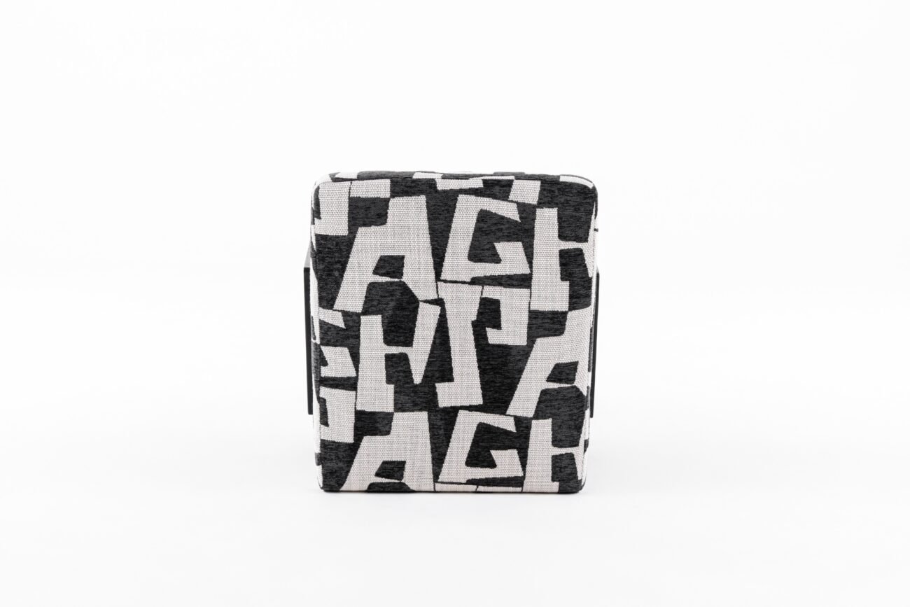 Modrest Leana - Modern Black & White Fabric Accent Chair - Image 3