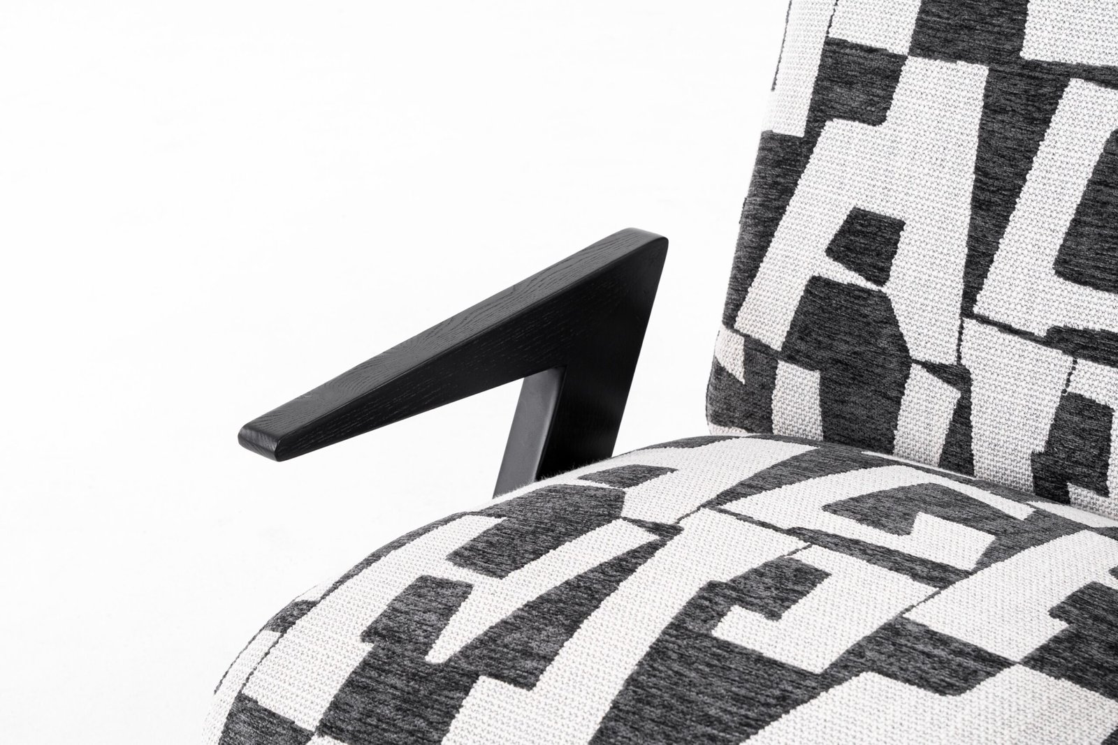 Modrest Leana - Modern Black & White Fabric Accent Chair - Image 4