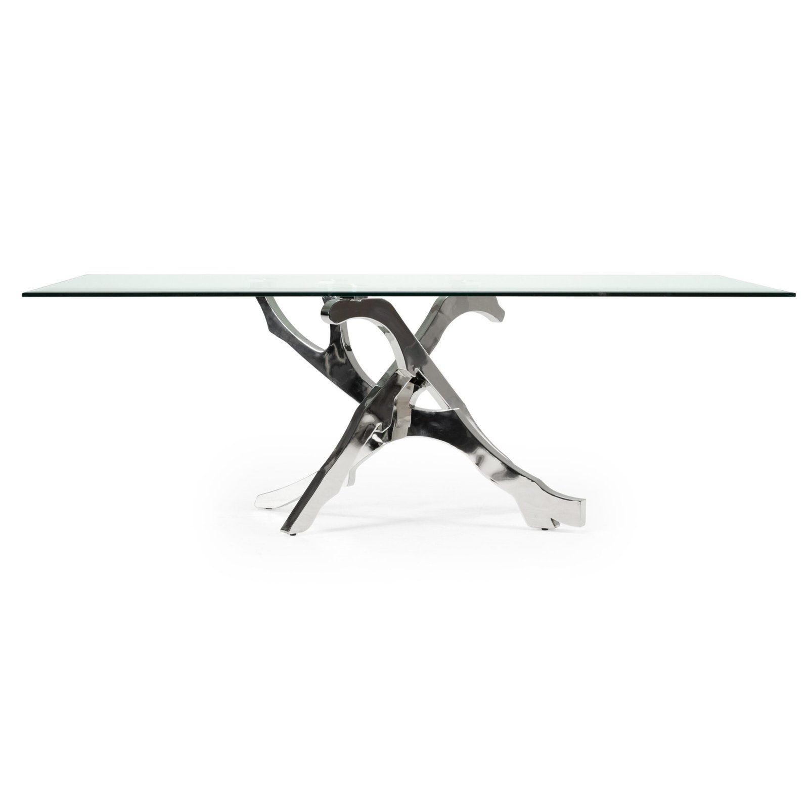Modrest Legend Modern Glass & Stainless Steel Dining Table - Image 5