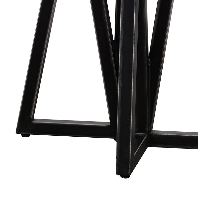 Modrest Richmond Modern Concrete & Black Metal End Table - Image 4