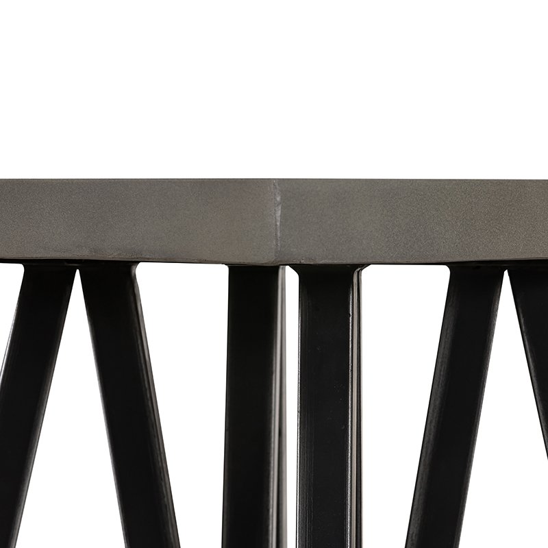 Modrest Richmond Modern Concrete & Black Metal End Table - Image 5
