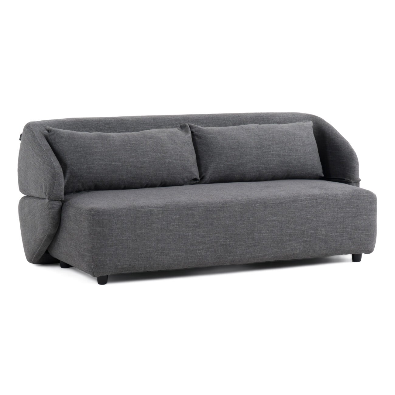 Divani Casa Lerner - Modern Dark Grey Fabric Sofa Bed - Image 3