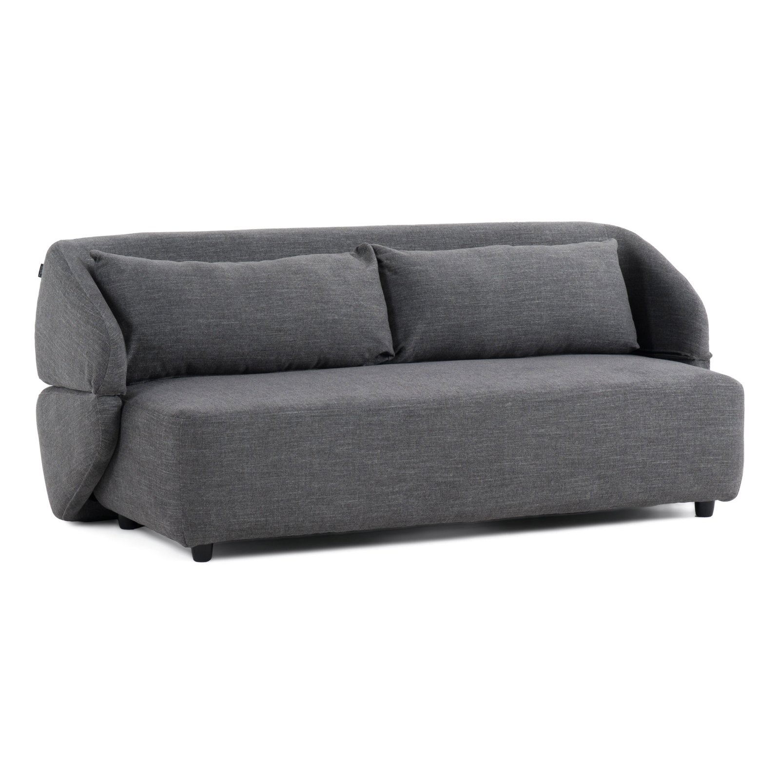 Divani Casa Lerner - Modern Dark Grey Fabric Sofa Bed - Image 3