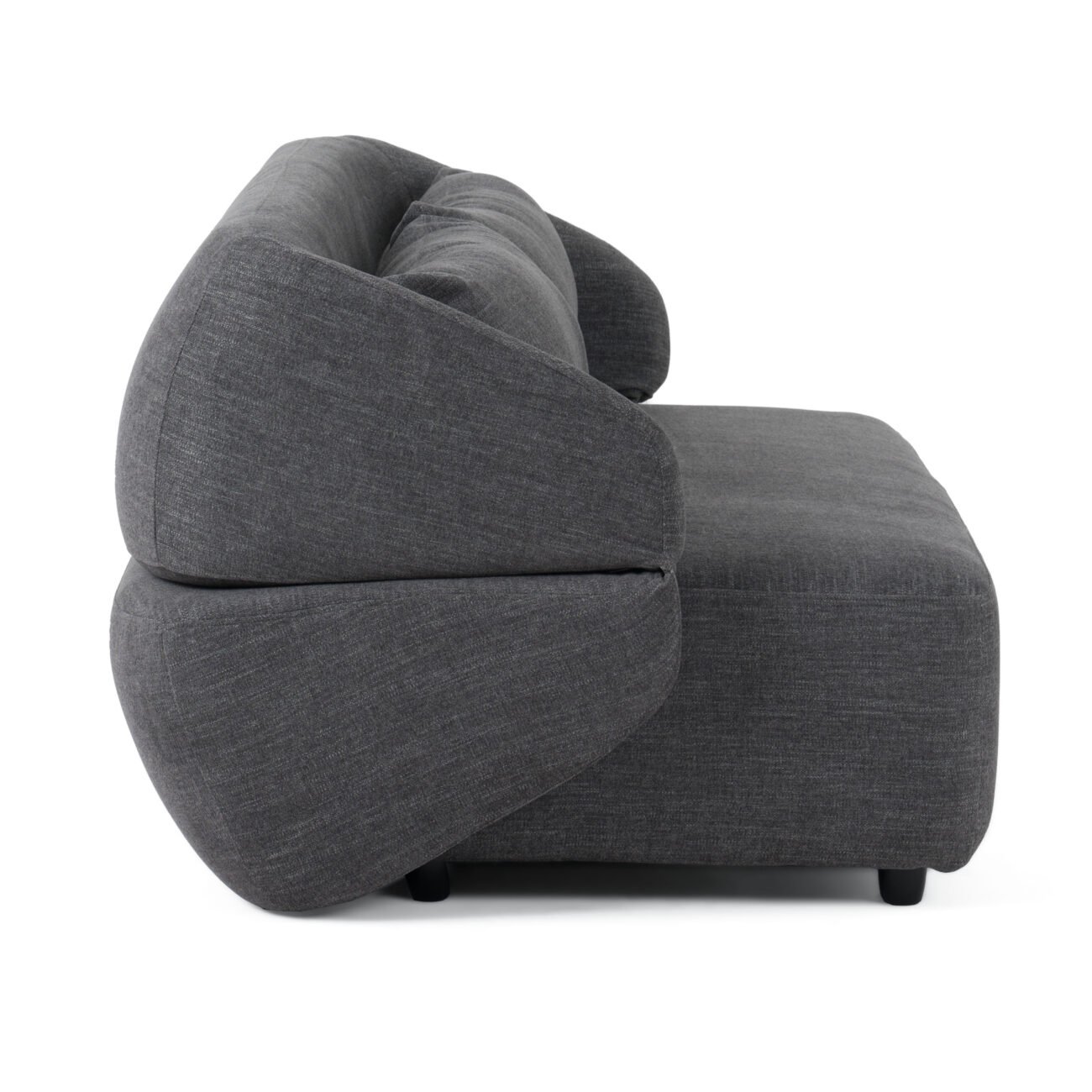 Divani Casa Lerner - Modern Dark Grey Fabric Sofa Bed - Image 5