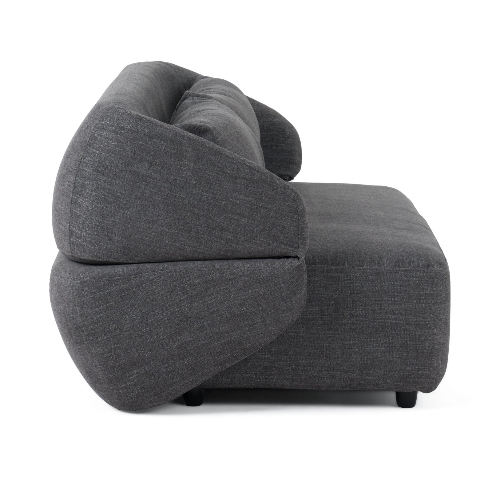 Divani Casa Lerner - Modern Dark Grey Fabric Sofa Bed - Image 5
