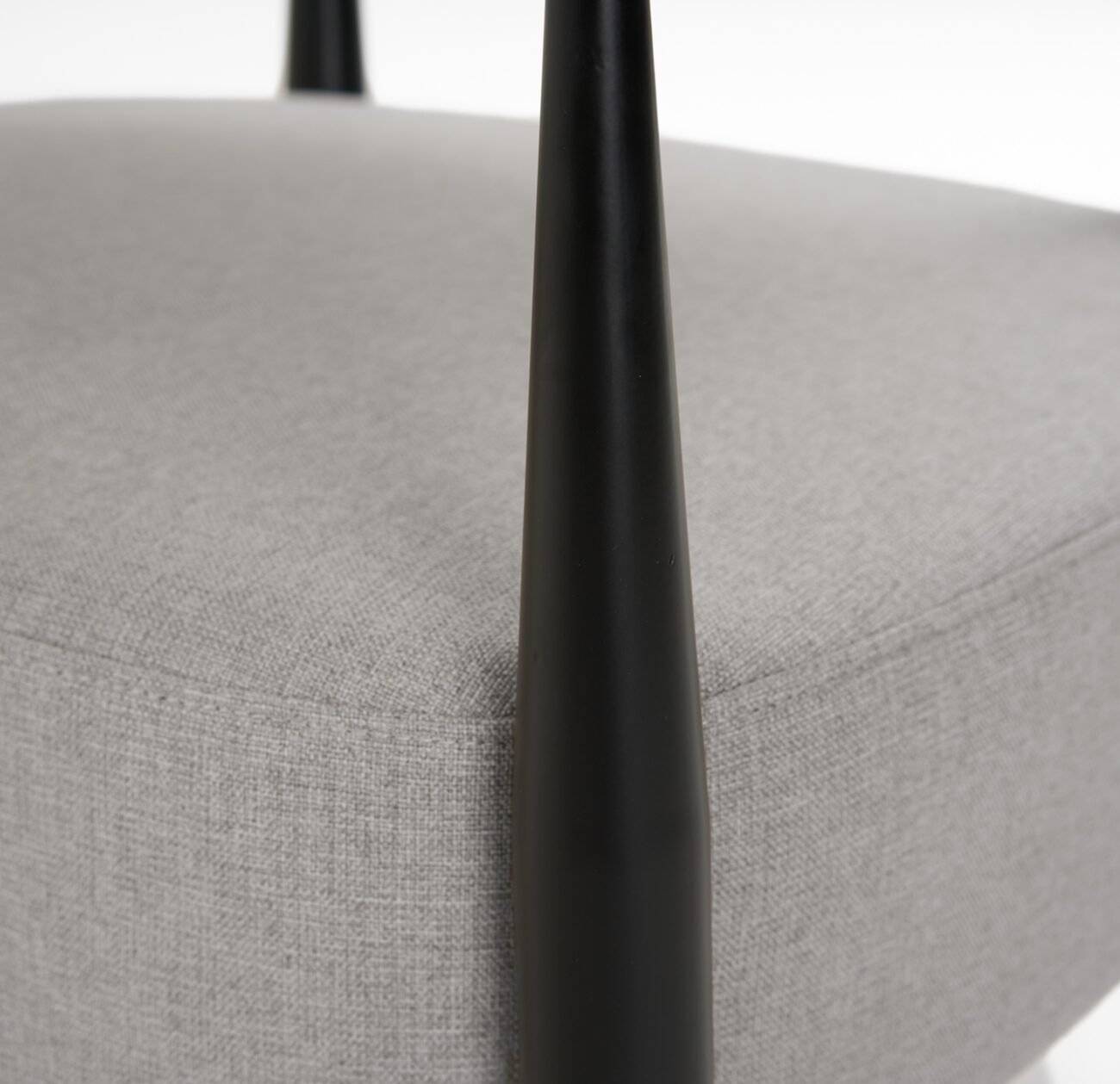 Modrest Liberty - Modern Light Grey Fabric + Black & Gold Accent Chair - Image 5