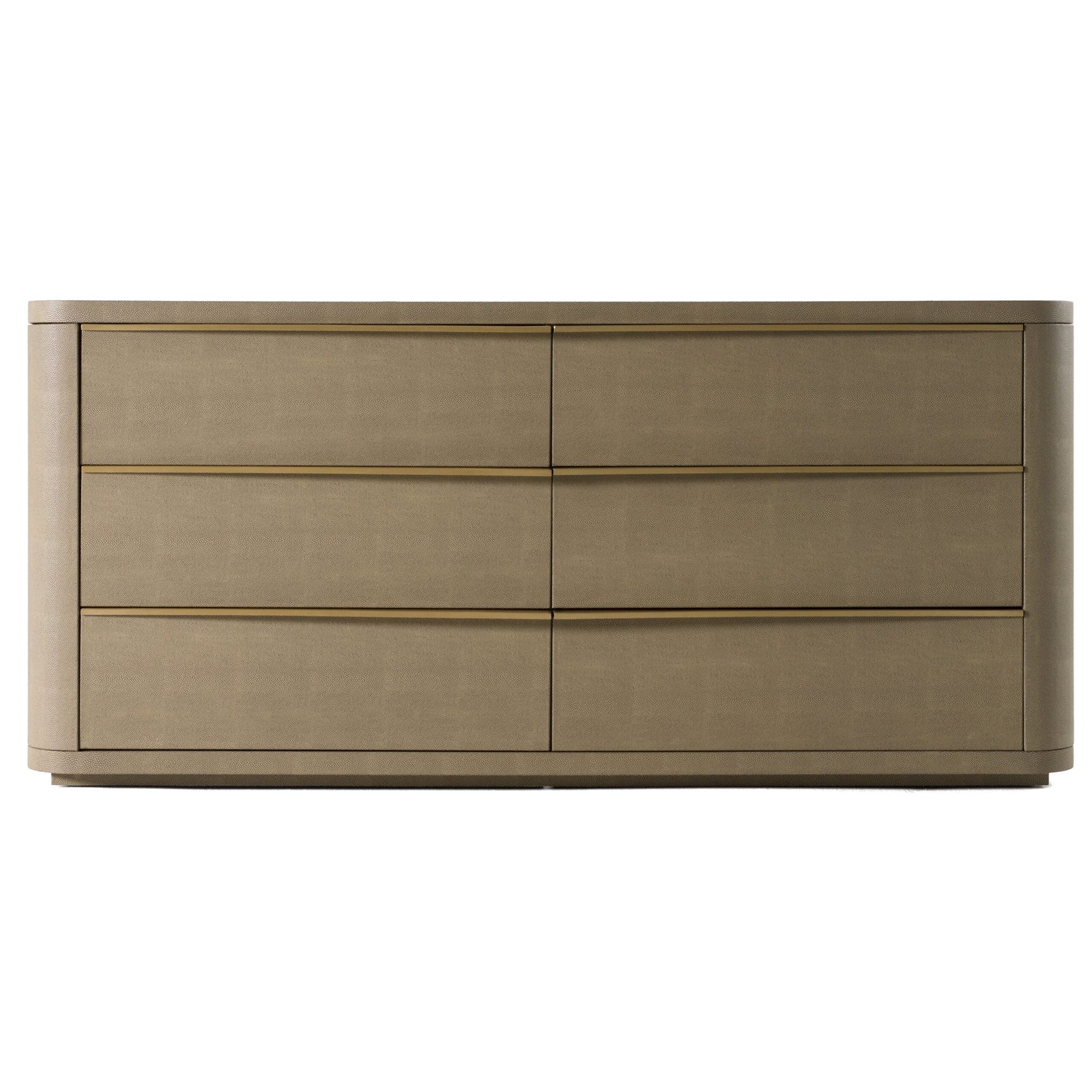 Modrest Lois - Modern Beige Shagreen + Brass Dresser - Image 4