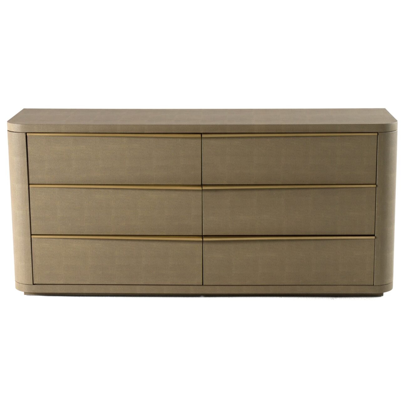 Modrest Lois - Modern Beige Shagreen + Brass Dresser - Image 5